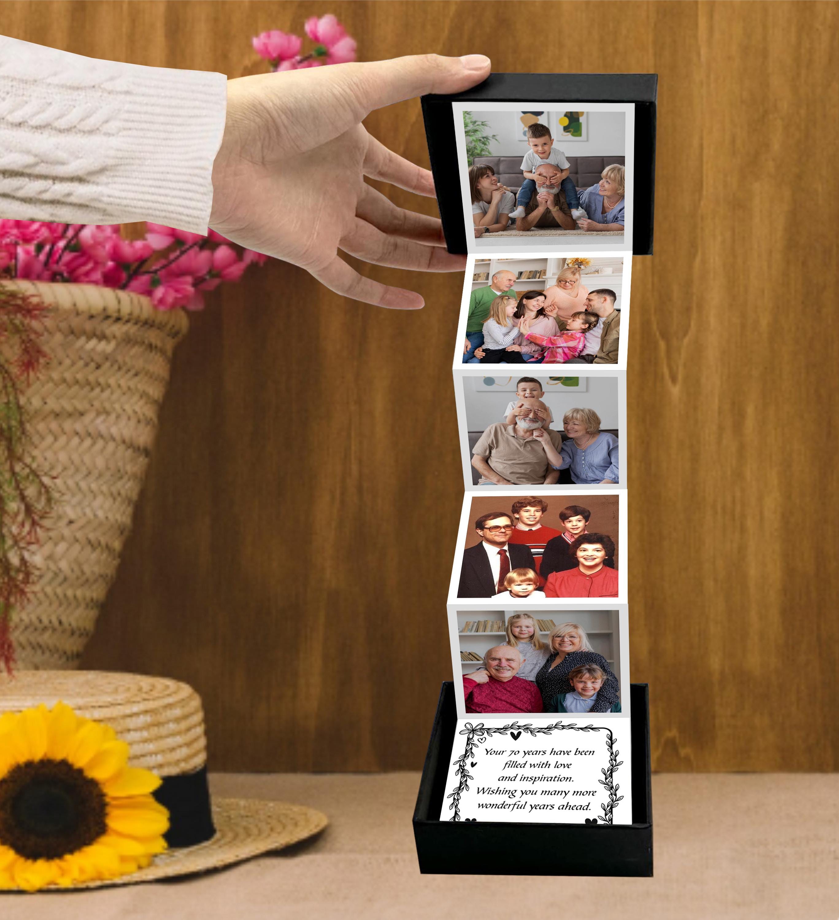 Personalized 70th Birthday Gift Photo Box – Surprise Memory Gifts for a ...