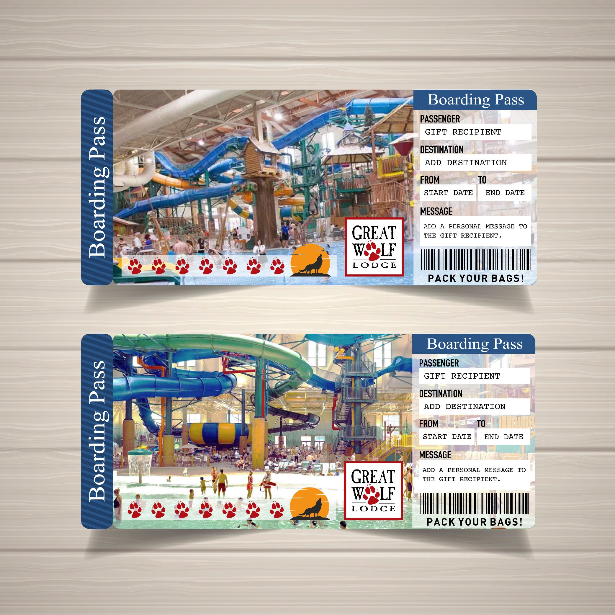 Great Wolf Lodge Surprise Trip Reveal Tickets, Printable Surprise Great ...