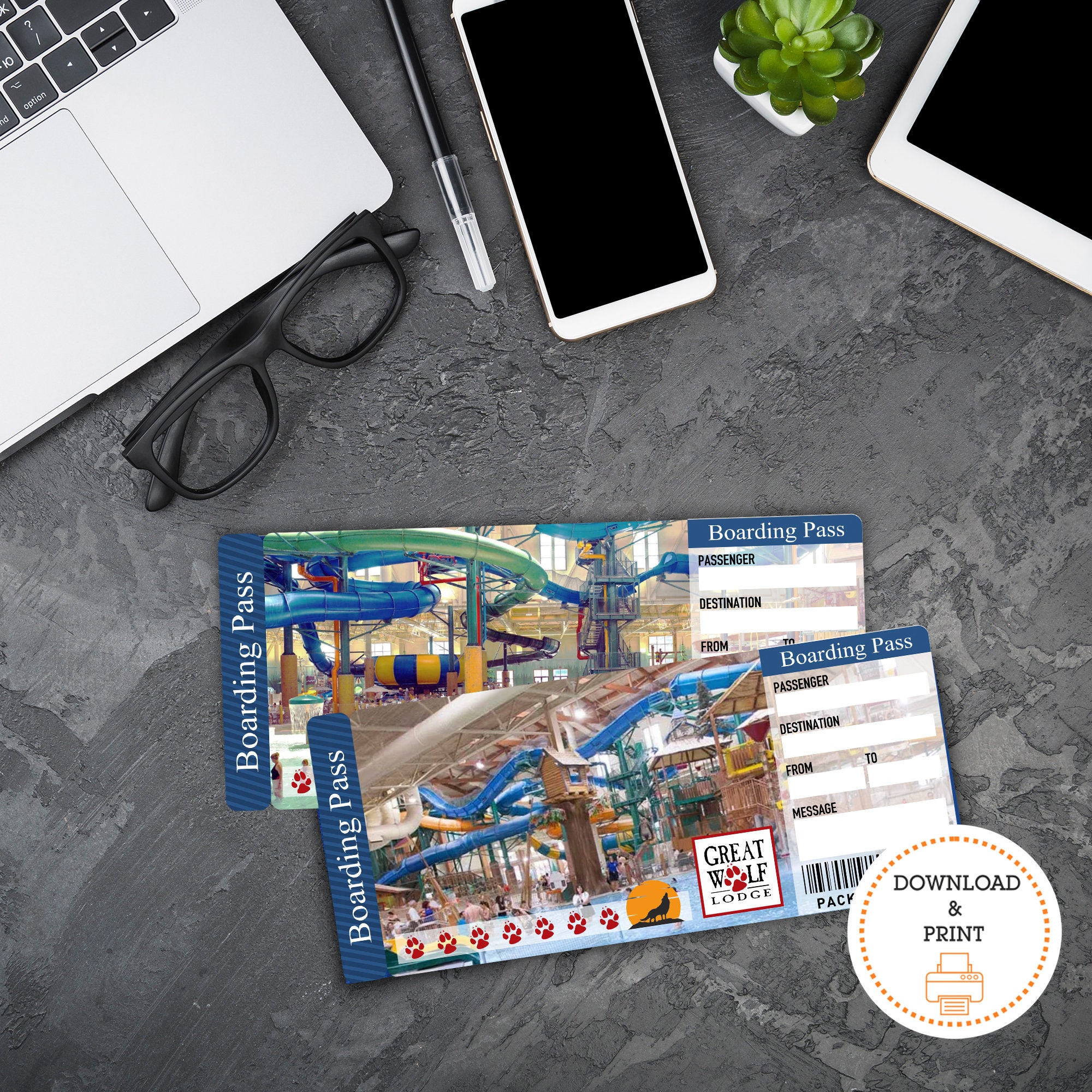 Great Wolf Lodge Surprise Trip Reveal Tickets, Printable Surprise Great ...