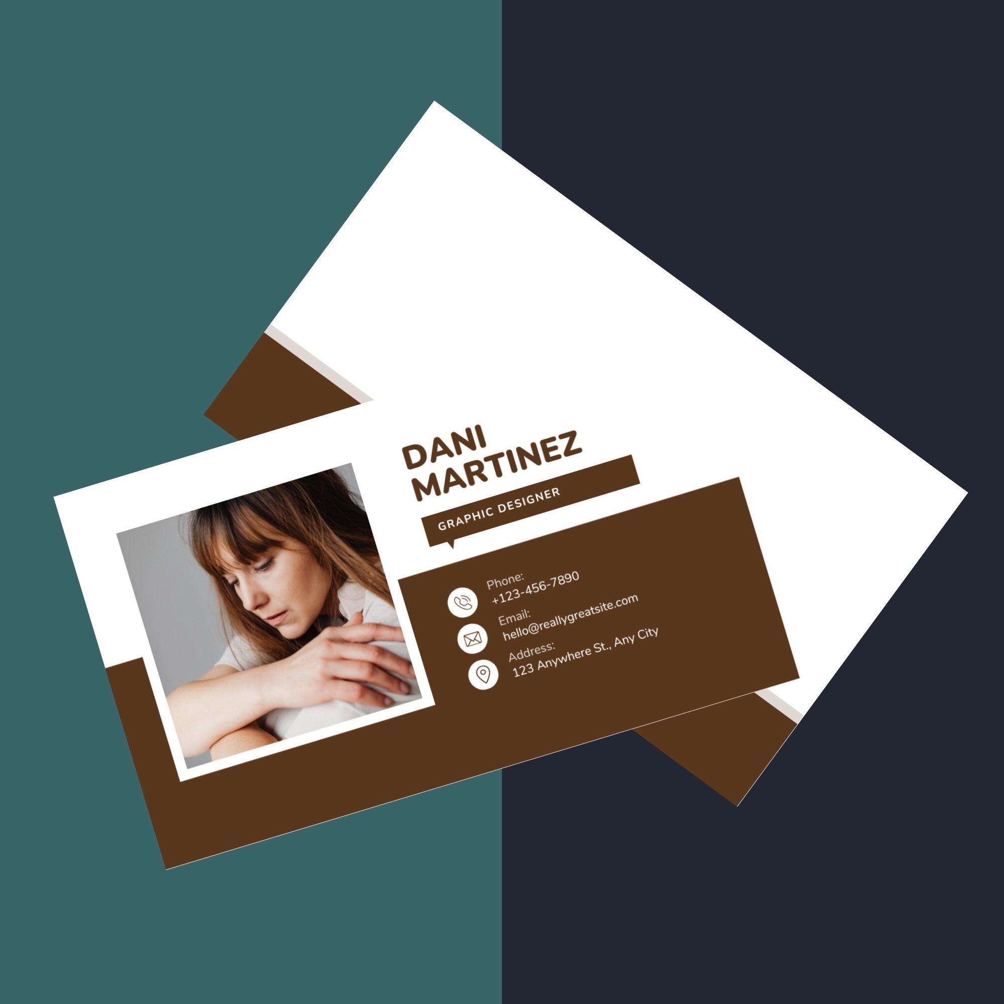 Graphic Designer Business Card Template Printable and Digital Customizable Business Card With