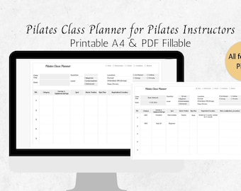 Pilates Class Planner for Instructors: Digital & Printable (PDF)