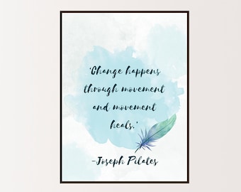 Pilates Quote Art Print: Inspirational Studio Decor (Digital Download)