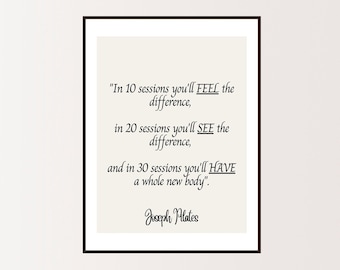 Pilates Quote Art Print: Inspirational Studio Decor (Digital Download)
