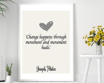 Pilates Quote Art Print: Inspirational Studio Decor (Digital Download)