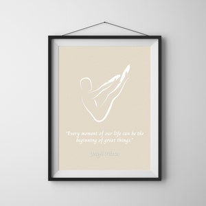 POSTER PILATES. Citazione sul Pilates. Stampa artistica sul Pilates. Arte murale sul Pilates. Studio di design Pilates. Arte murale stampabile. Tappetino per Pilates, Reformer