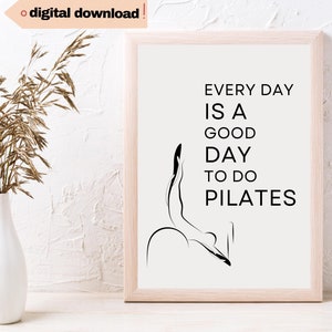 Pilates Quote Art Print: Home Gym Inspiration (Digital Download)
