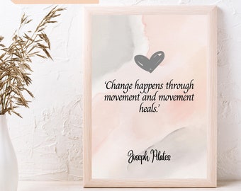 Pilates Quote Art Print: Inspirational Studio Decor (Digital Download)