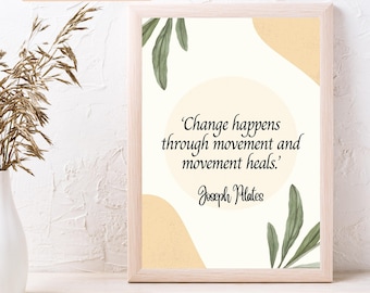 Pilates Quote Art Print: Inspirational Studio Decor (Digital Download)