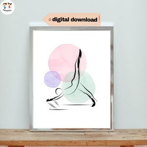PILATES POSTER. Pilates mat/reformer Wall Art. Pilates Art Print. Pilates Design Studio. Wall Art Printable. Art Fitness. Pilates exercise