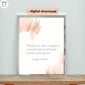 PILATES POSTER. Pilates Quote. Pilates Art Print. Pilates Wall Art. Pilates Design Studio. Wall Art Printable. Inspiration. Pilates Gift