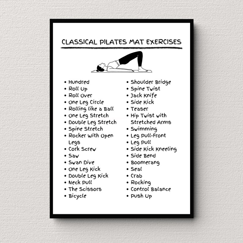 Pilates Knowledge Metal Signs Club Decor Pilates Mat Exercises Tin Poster Home Room Shop Wall Decor Vintage Plaque 8x12 Inches