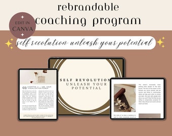 Programa de coaching de marca Done For You Self Revolution, libro de trabajo, libro electrónico/contenido para coaches de vida, visualización, objetivos y coach de meditación
