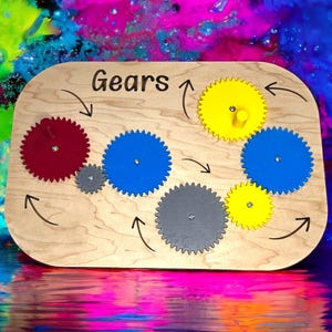 Gears TROFAST Insert Educational Activities for Kids Sensory Games Insert for FLISAT Table Montessori