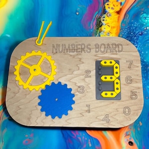 Numbers TROFAST Insert Educational Activities for Kids Sensory Games Insert for FLISAT Table Montessori