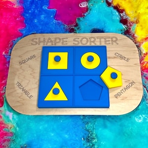 Shapes TROFAST Insert Educational Activities for Kids Sensory Games Insert for FLISAT Table Montessori