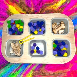 Compartments 2 TROFAST Insert Educational Activities for Kids Sensory Games Insert for FLISAT Table Montessori
