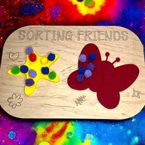 Sorting TROFAST Insert Educational Activities for Kids Sensory Games Insert for FLISAT Table Montessori