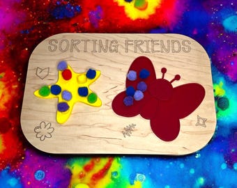 Sorting TROFAST Insert Educational Activities for Kids Sensory Games Insert for FLISAT Table Montessori