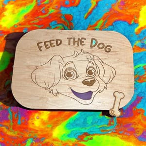 Feed the Dog TROFAST Insert Educational Activities for Kids Sensory Games Insert for FLISAT Table Montessori