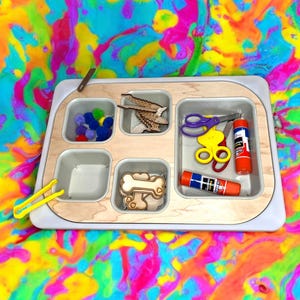 Compartments TROFAST Insert Educational Activities for Kids Sensory Games Insert for FLISAT Table Montessori