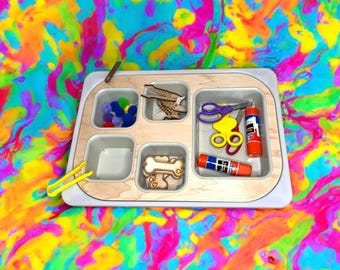 Compartments TROFAST Insert Educational Activities for Kids Sensory Games Insert for FLISAT Table Montessori