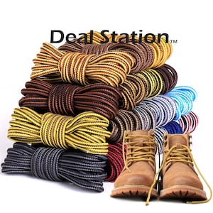 Shoe Laces Round Hiking Boot Laces: Strong, Durable, 4mm Width Shoe Cords Walking Work Strong 18 Colours! 6 Sizes!