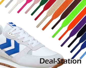 Shoe Laces Flat Coloured Pair of Shoelaces Trainers Shoes Boot Football Running Hiking Quality Lots of Colours!