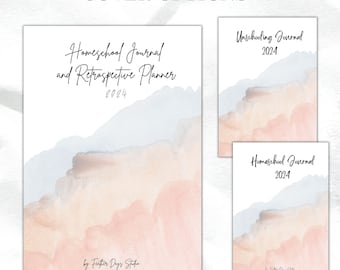 Unschooling journal, retrospective planner, printable, reverse planner, homeschool journal, bullet journal, homeschool record keeping