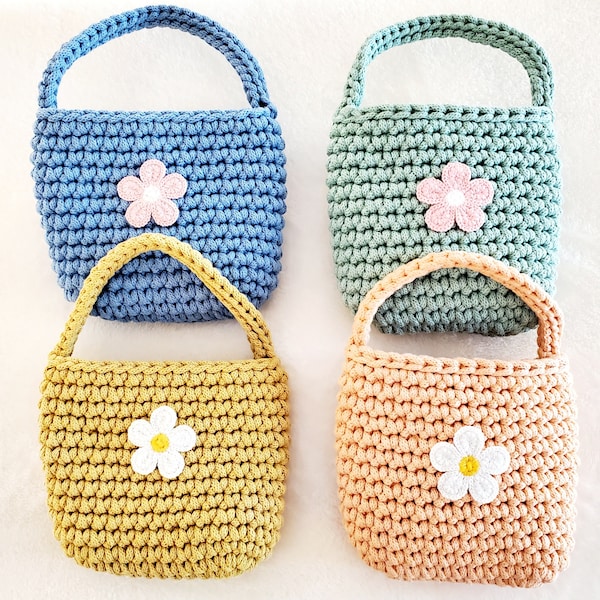 Little Girl Purse / Toddler Purse / Children's Purse / Crochet / Small Crochet Purse / Flower Purse / Gift for Girls