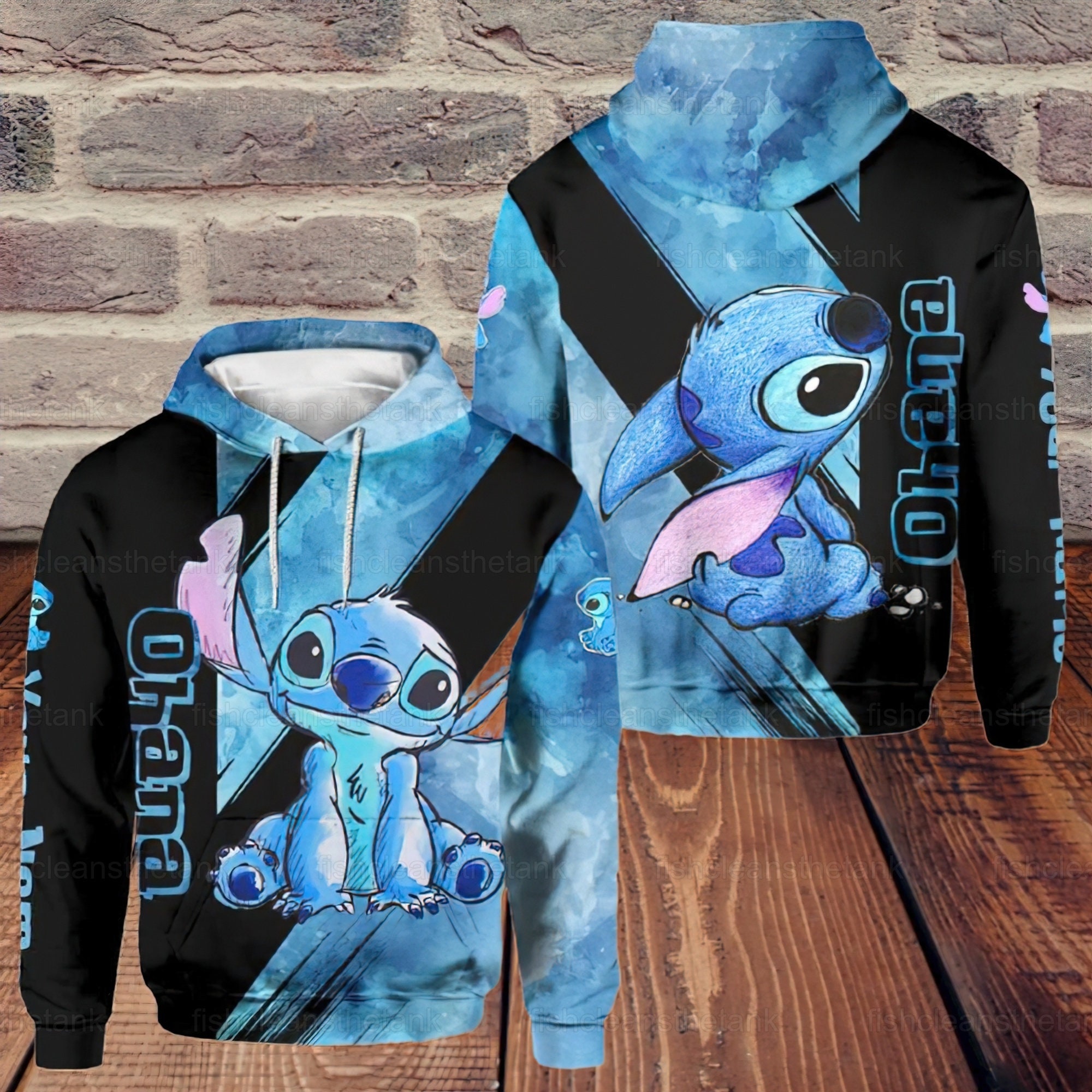 Personalized Stitch Ohana Hoodie, Cute Stitch Disney Hoodie