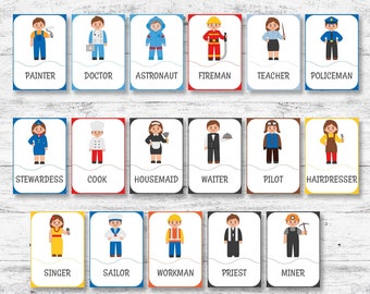 Occupation Flash Cards: Kindergarten Printable (PDF)