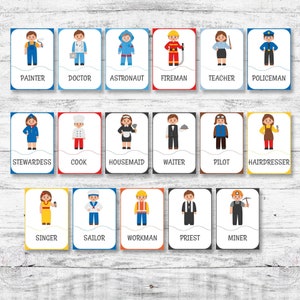Occupation Flash Cards: Kindergarten Printable (PDF)