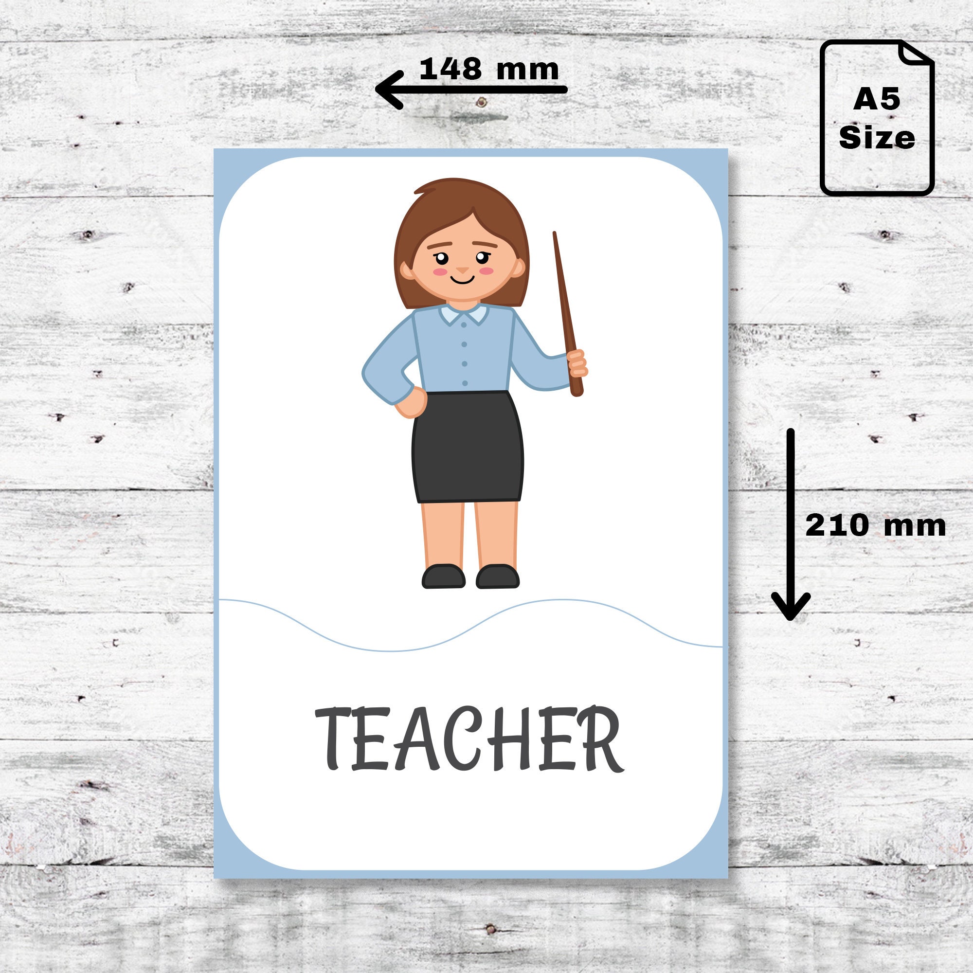 Occupation Printable Flash Cards, Kindergarten Printable Flash Cards ...