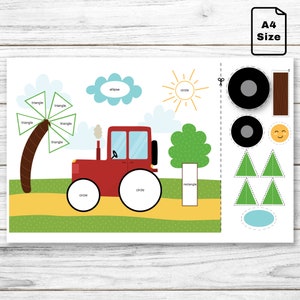 Shape Matching Game: Printable Puzzle Flashcards (PDF)