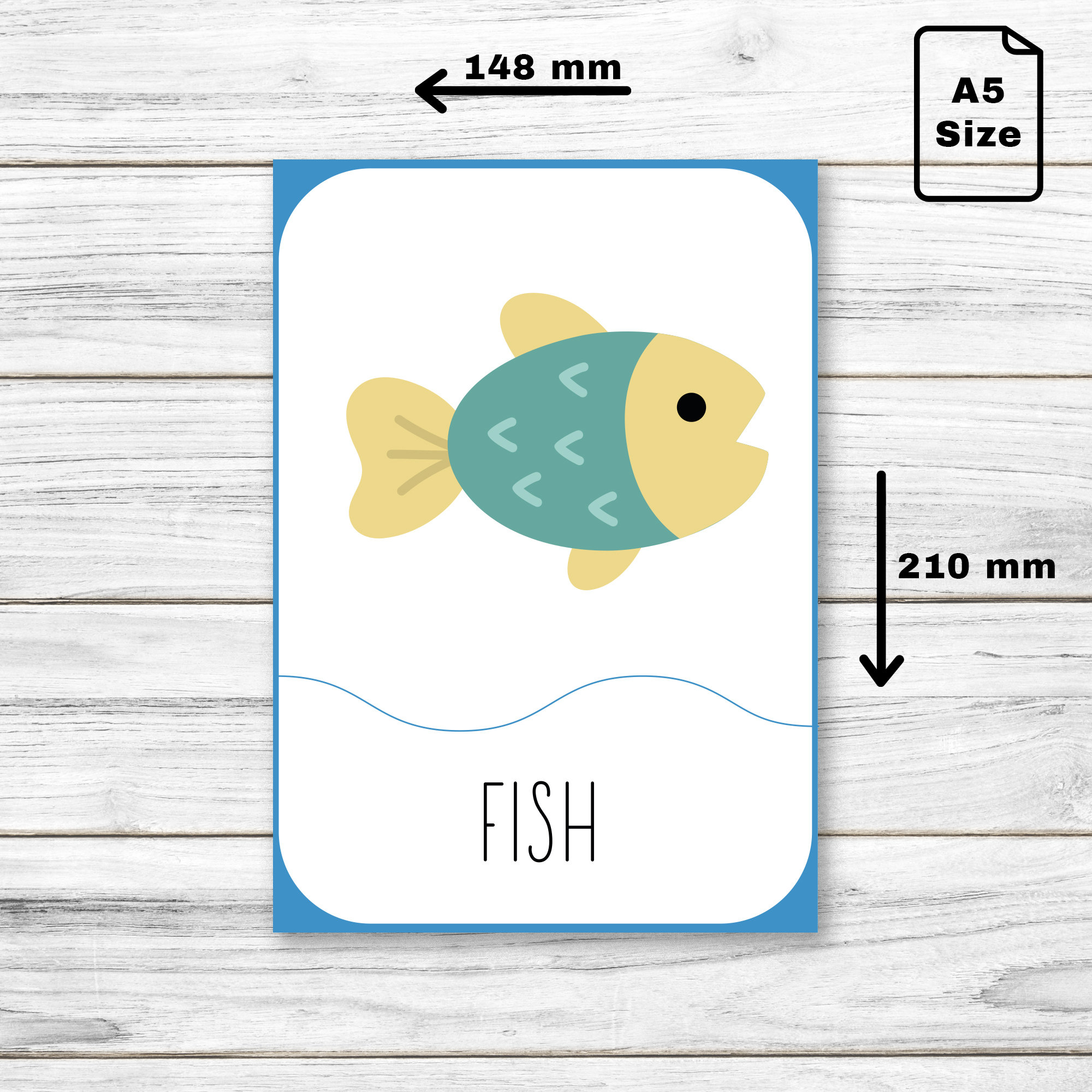 Sea Animal Flashcards: Montessori Learning Cards (PDF Printable) - Etsy