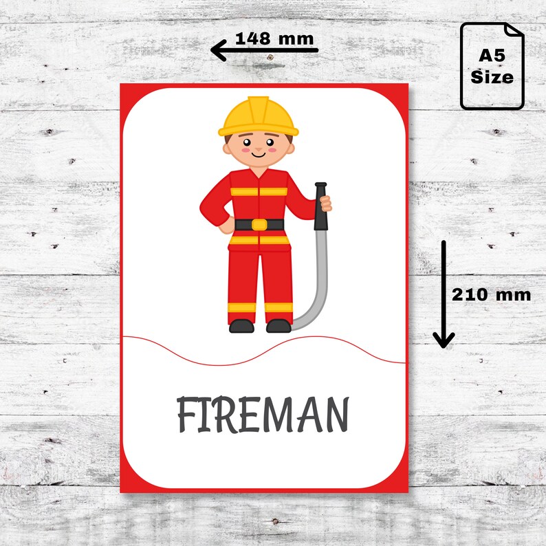 Occupation Printable Flash Cards, Kindergarten Printable Flash Cards ...