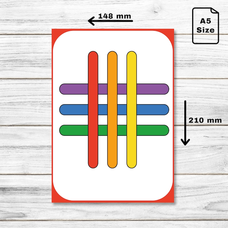 Popsicle Sticks Shapes Activity 12 Pages Game for Toddlers Montessori ...