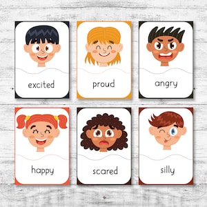 18 PDF Carte emozioni stampabili digitali, Carte sentimenti ed emozioni, Regolazione delle emozioni, Download di schede flash