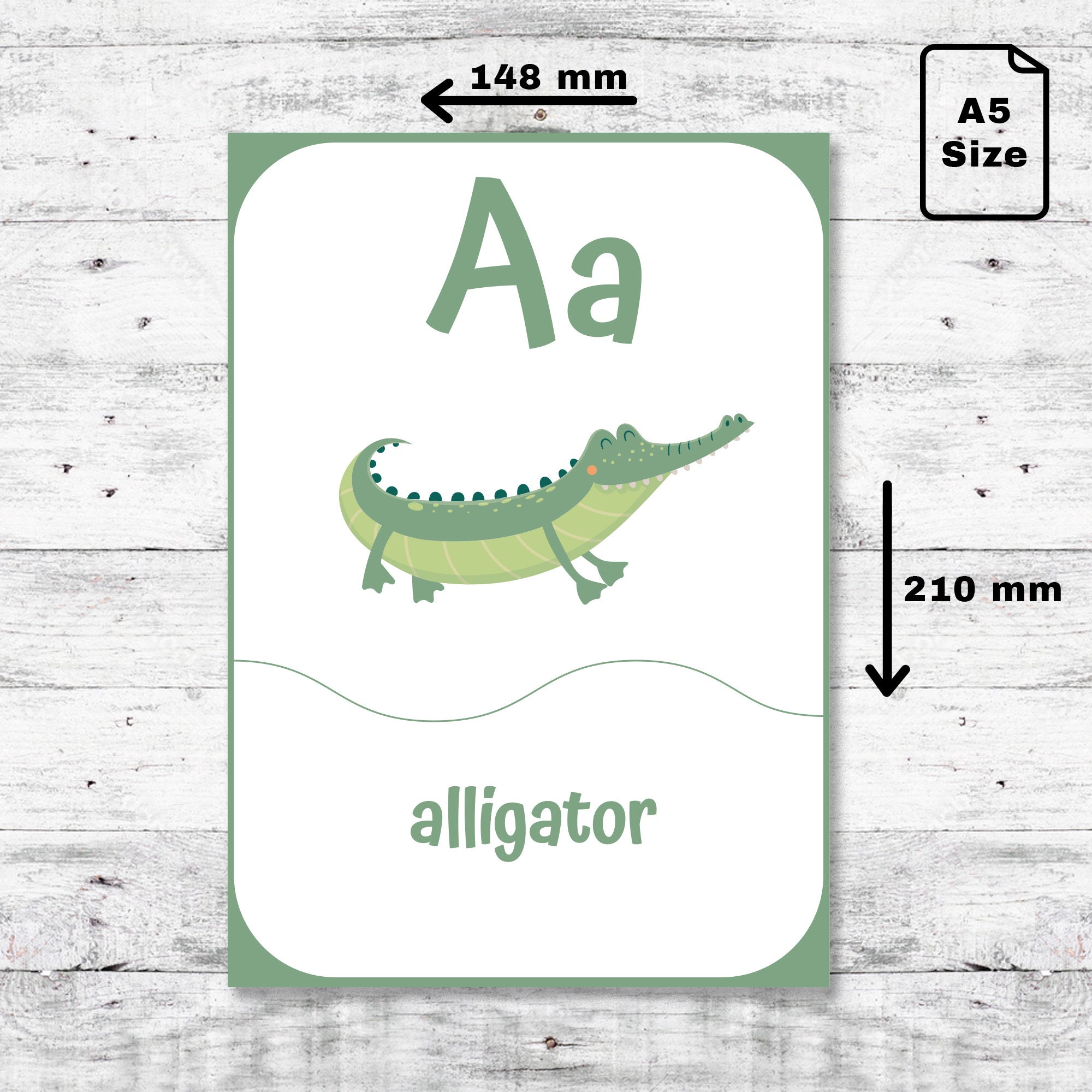  PDF Alphabet Printable Flashcard Alphabet Printable ABC Flashcard Illustration 