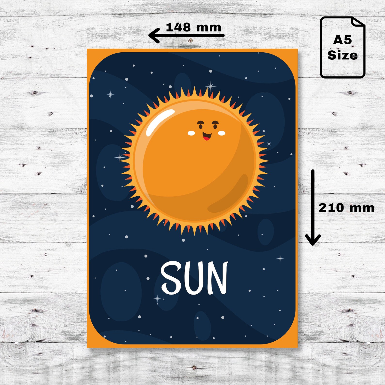 Solar System PDF Printable Cards, Flash Cards, Preschool Printables ...
