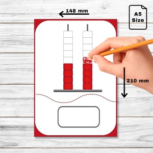 Abacus tellen van getallen Flash Cards - Abacus afdrukbare Flashcards - afdrukbare Abacus Flashcards - digitale PDF Flashcards