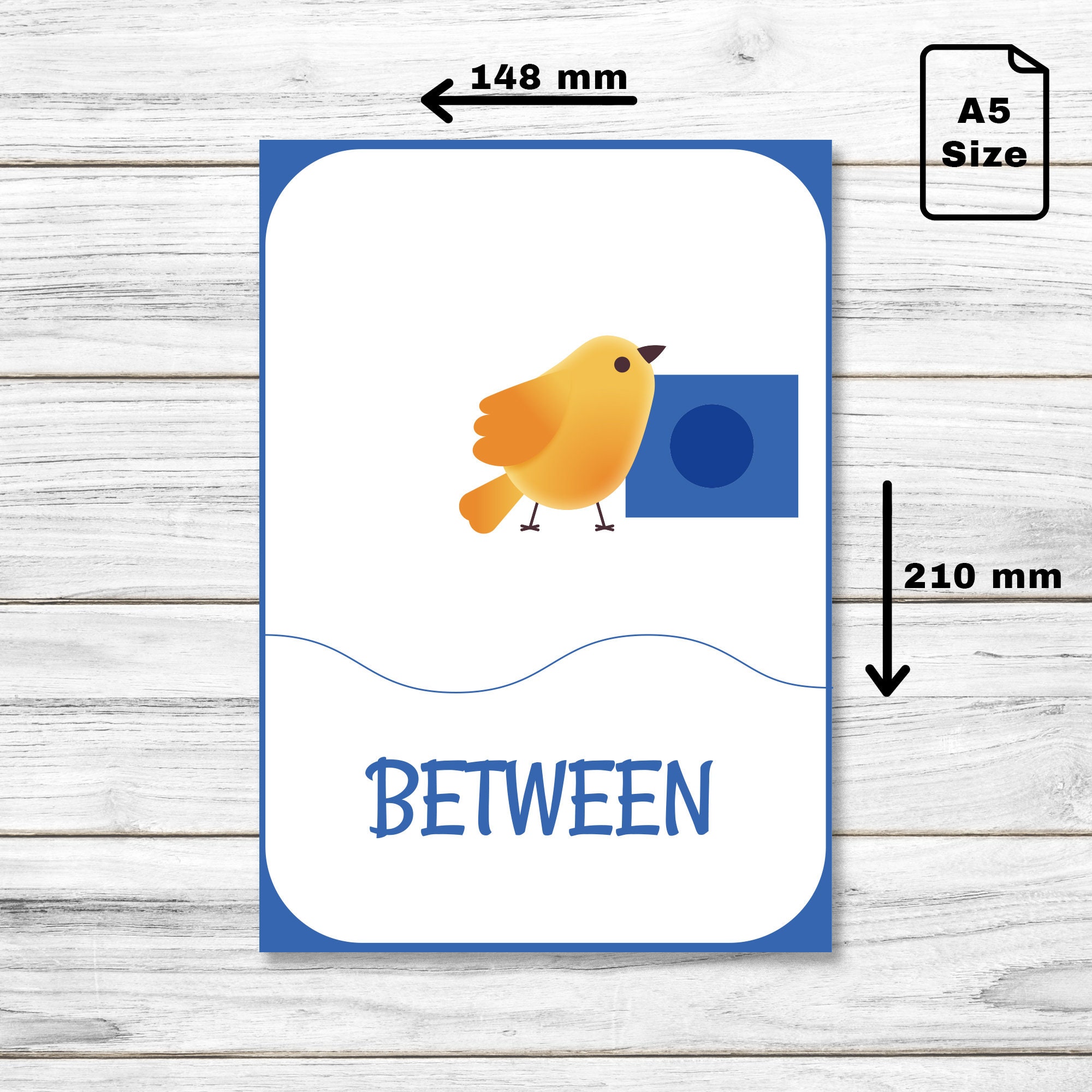 16 Prepositions Digital Printable Flashcards, Prepositions Montessori ...