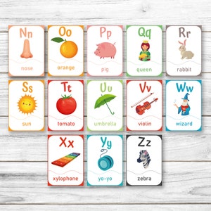 PDF Alphabet Printable Flashcard - Alphabet Printable - ABC Flashcard - Preschool Letters - Montessori Printable - Classroom Alphabets