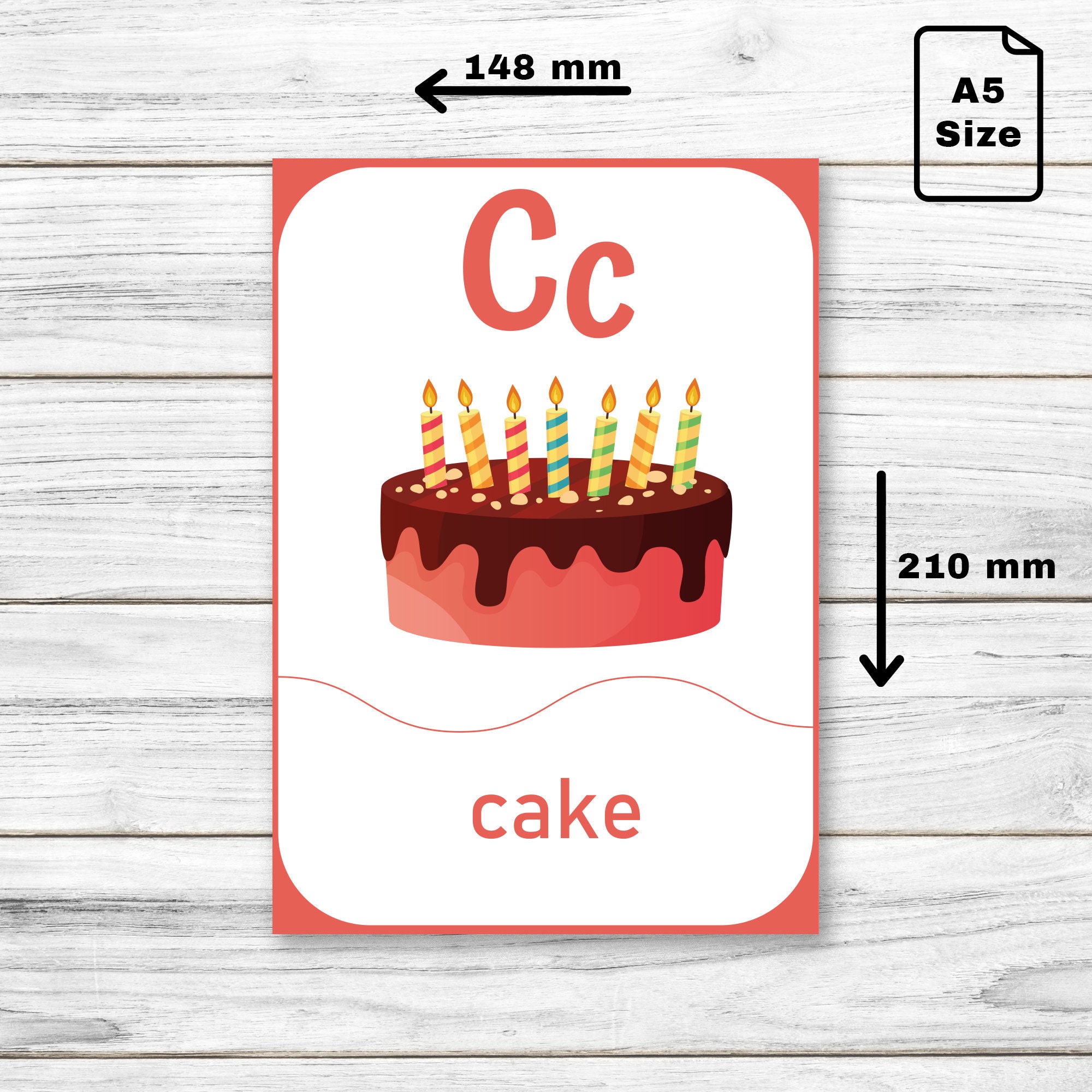  PDF Alphabet Printable Flashcard - Alphabet Printable - ABC Flashcard 