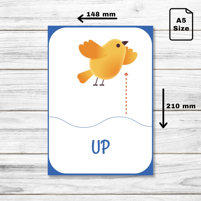 16 Prepositions Digital Printable Flashcards, Prepositions Montessori ...