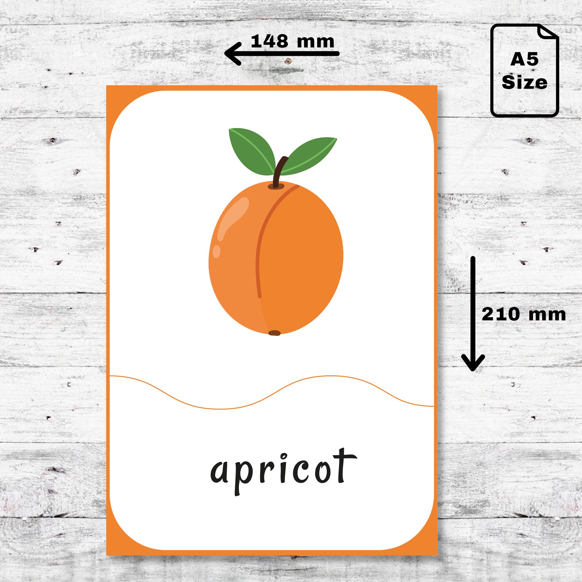 12 PDF Digital Printable Fruits and Vegetables Flashcards, Flashcards ...