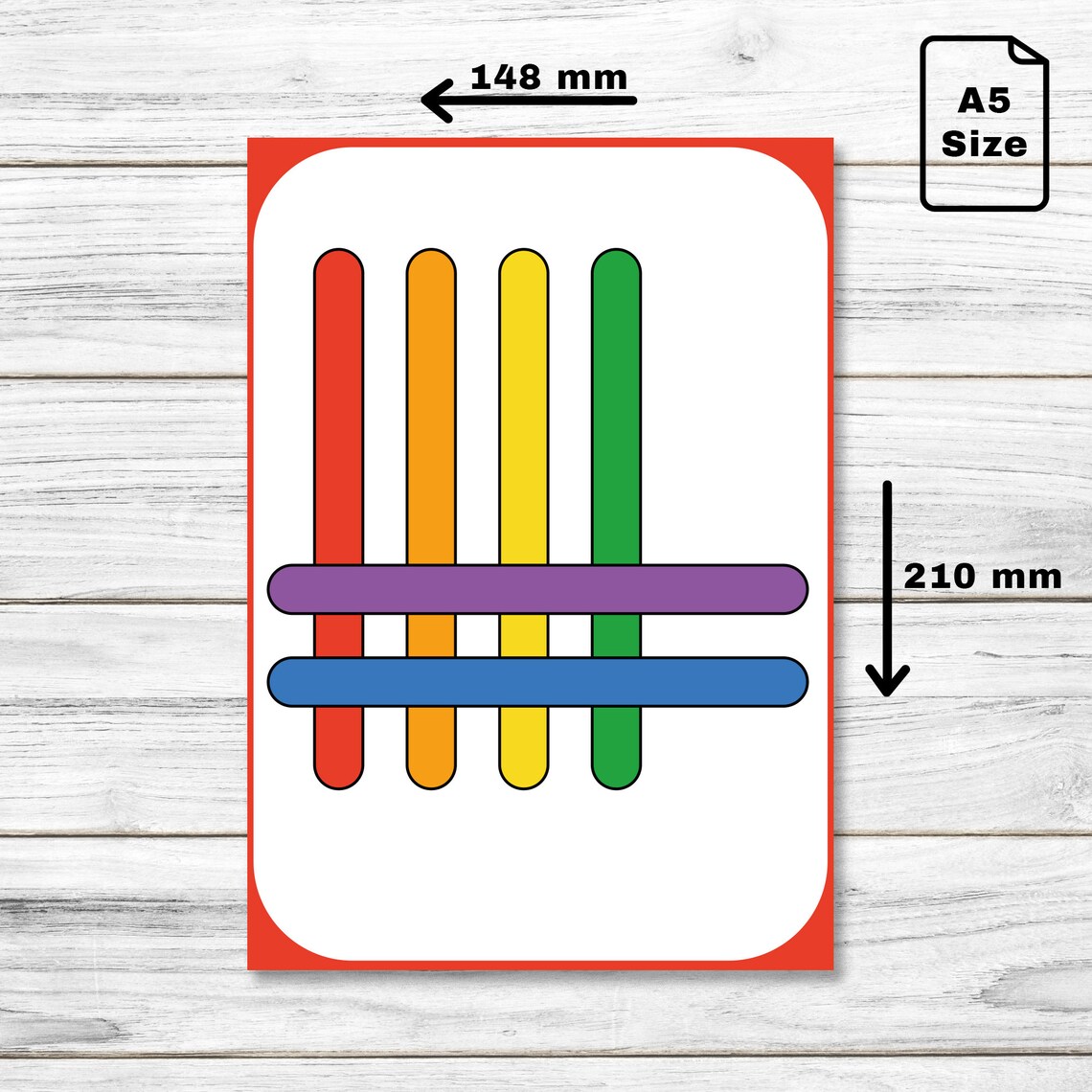 Popsicle Sticks Shapes Activity 12 Pages Game for Toddlers Montessori ...