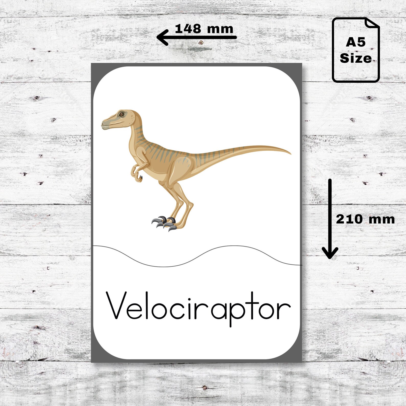 Dinosaur Flash Cards: Montessori Homeschool Printable (PDF Digital ...