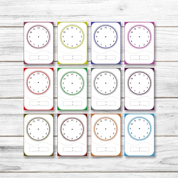 Prinable Telling the Time Blank Clocks Worksheet Template - Analog Clock Making Activity - Worksheets Printable