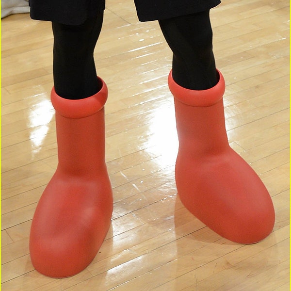 Red Cartoon Boots Etsy